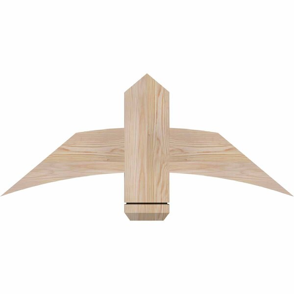 Ekena Millwork Bellingham Smooth Timber Gable Bracket, Douglas Fir, 36"W x 15"H x 1 1/2"D x 5 1/2"F, 10/12 Pitch GBW036X15X0206BEL00SDF - main